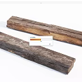 Stone and Wood Solid Planks with Natural Rustic Texture for Decorative Use 3d model