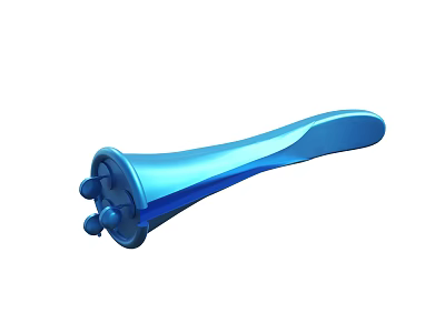 Blue Lightweight Handheld Tool With Ergonomic Grip And Protruding Components 3d model