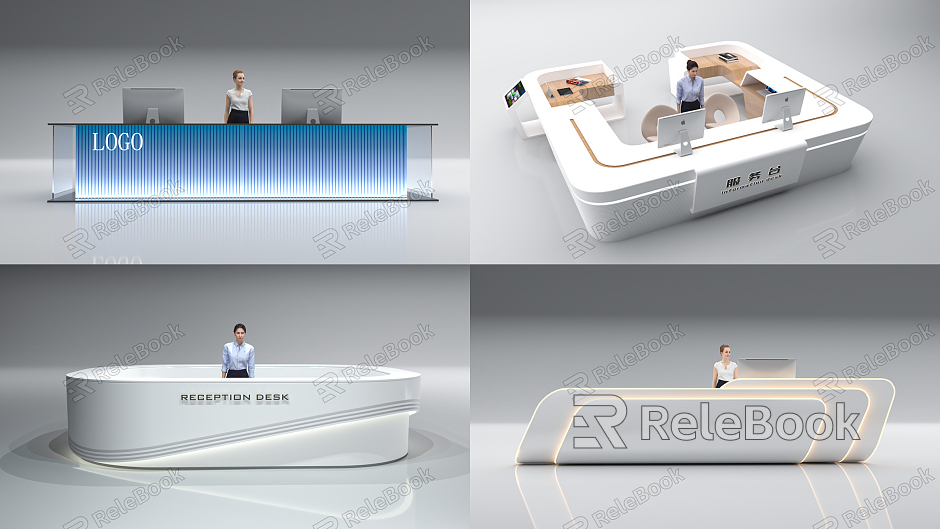 Modern reception desk model