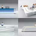Modern reception desk 3d model
