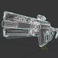 Futuristic Tactical Weapon Design With Multiple Barrels And Advanced Components