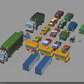 Colorful Toy Cars Collection Including Trucks School Buses And Small Vehicles