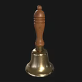 Brass Bell With Wooden Handle For Home Decor And Daily Use