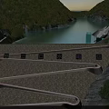 Commercial Hydropower Equipment at Shuangjiangkou Station with Dam and Reservoir in Mountainous Area
