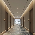 Modern Hotel Corridor 3d model