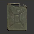 Green Rusty Jerry Can Vintage Fuel Storage Equipment Studio Shot