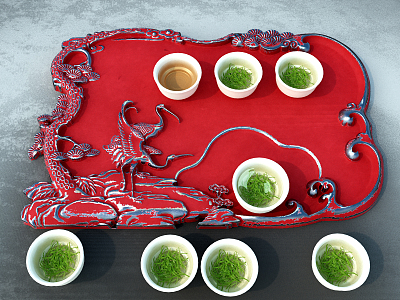 New Chinese Tea Table Songhe Tea Table 3d model