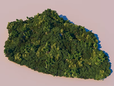 Lush Green Arbor Canopy With Dense Foliage And Natural Landscape View 3d model