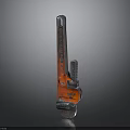 Orange Heavy Duty Pipe Wrench Tool With Steel Construction And Secure Grip