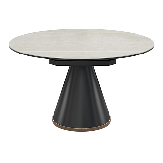 Modern Simple Light Luxury Dining Table Round Dining Table Marble Dining Table 3d model