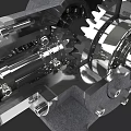 Mechanical Gear System With Precision Metal Shafts And Intricate Components