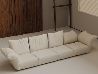 Three-seat sofa 3d model