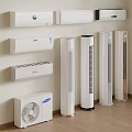 Various Home Cooling Appliances Including Wall Mounted Floor Standing Units and Fans