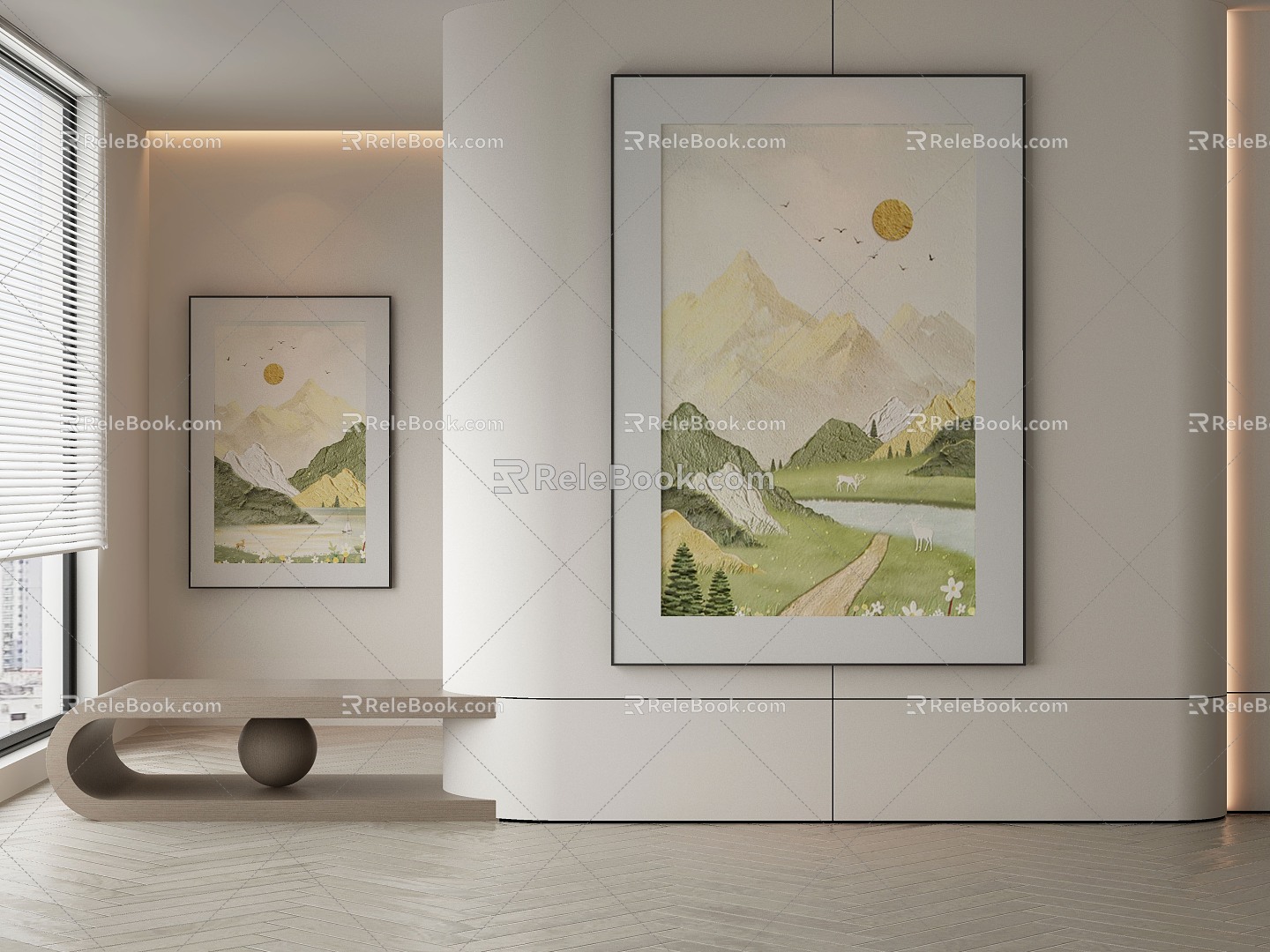 modern decorative painting 3d model