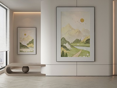 modern decorative painting 3d model