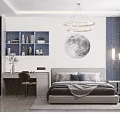 Modern TV Wall Design With Marble Panel Wooden Texture And Lighting Strips