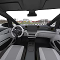 White BYD Electric Car With Modern Sleek Exterior Design And Aerodynamic Body