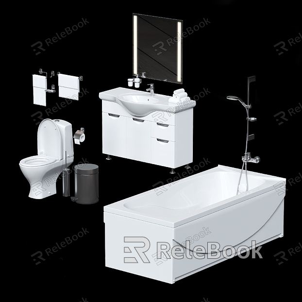 Modern Washbasin Bathtub Toilet Bathroom Cabinet model