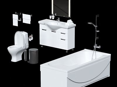 Modern Washbasin Bathtub Toilet Bathroom Cabinet model