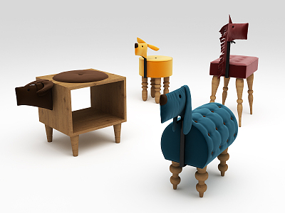 Nordic Children's Chair 3d model