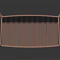 Pink Metal Slat Outdoor Public Bench With Modern Design And Armrests