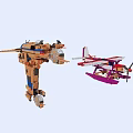 Building Blocks Mechanical Arm And Seaplane Model Construction Design Ideas 3d model