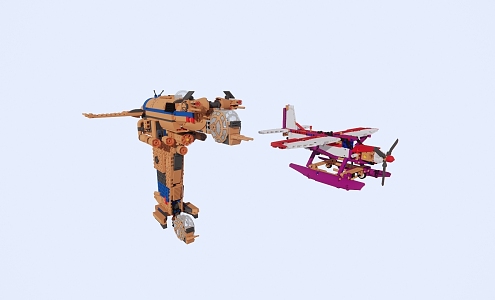 Lego toy plane 3d model