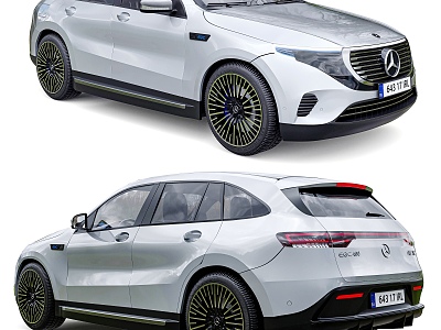 Mercedes-Benz car electric car SUV off-road vehicle Benz EQC 3d model