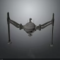 Mechanical Combat Weapon With Four Legged Frame And Spherical Core Structure Design 3d model