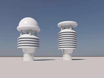 Modern weather station equipment 3d model