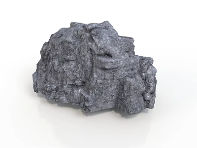 Natural Gray Stone With Rough Surface And Textured Appearance For Decorative Use 3d model