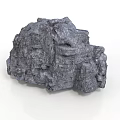Natural Gray Stone With Rough Surface And Textured Appearance For Decorative Use