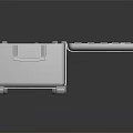 Weapon Storage Case In Gray With Organized Multiple Weapon Components And Compartments 3d model