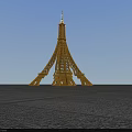 Golden Eiffel Tower Decorative Ornament Set For Stylish Home Decoration