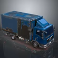 Blue Cargo Truck With Box Body And Commercial Delivery Features