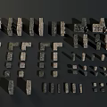 Vintage Stone Carved Letters In Various Styles And Sizes For Decor