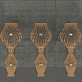 Southeast Asia Rattan Floor Lamp Simple Floor Lamp Southeast Asia Landscape Lamp Ancient Floor Lamp 3d model