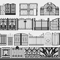 Ornate Wrought Iron Gate Designs for Building Exterior Walls With Decorative Patterns