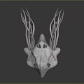 Fascinating Marine Animal With White Body Multiple Tentacles Black Eyes And Red Details