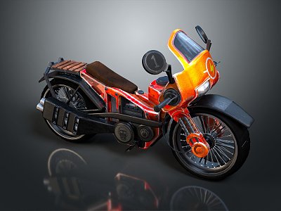 Motorcycle Two-wheeled Motorcycle Cross-country Motorcycle Road Race Motorcycle Motor Vehicle Transport 3d model