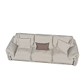 Modern three-seat sofa 3d model