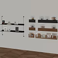 Modern Bookshelf Hanging Bookshelf 3d model