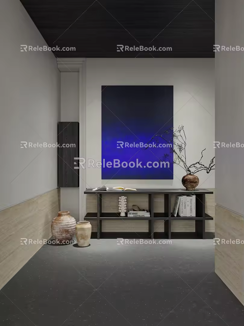 Ancient Abstract Decorative Painting in Silent Wind 3d model