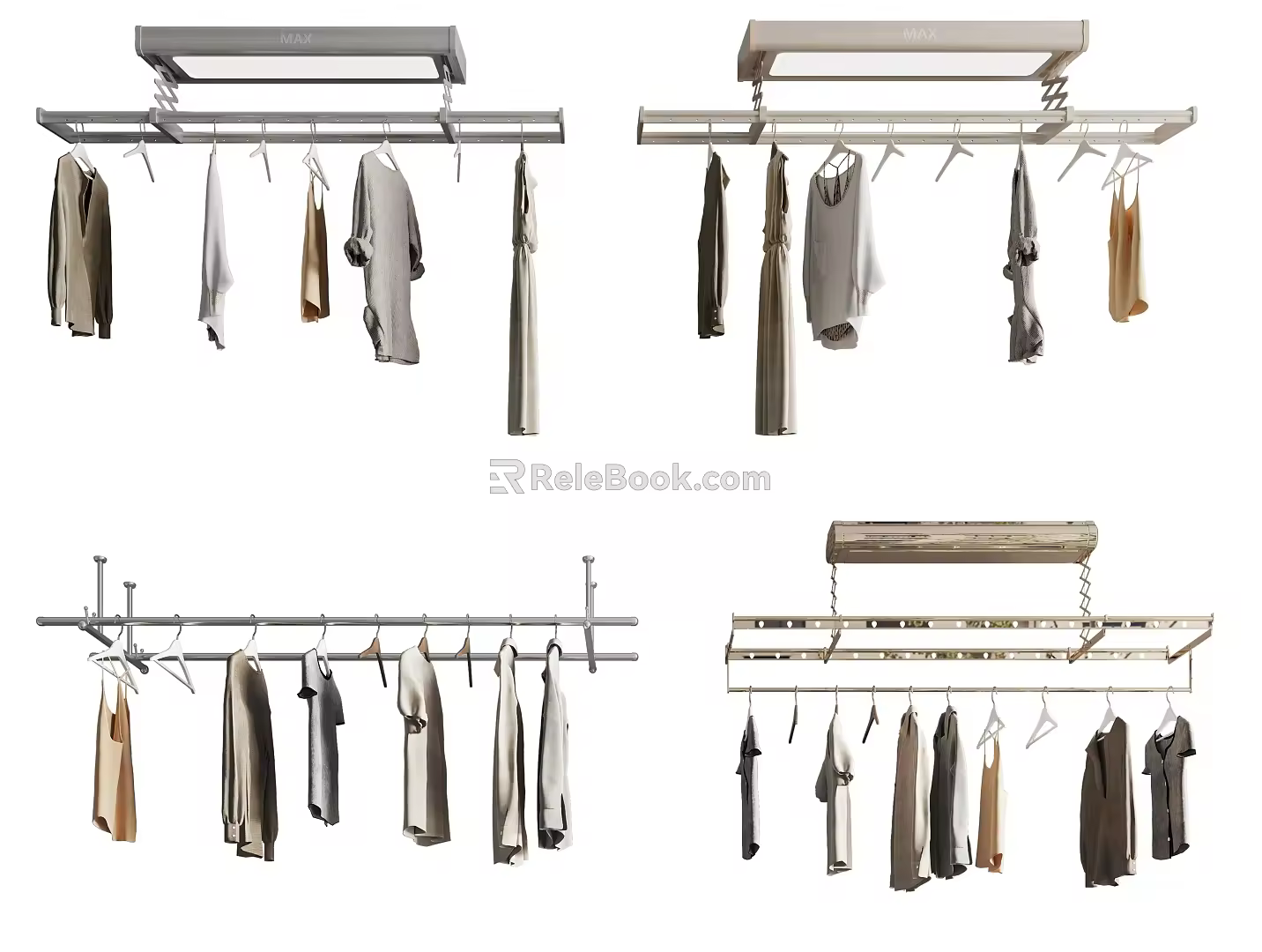 Modern drying rack automatic lifting drying rack 3d model
