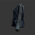 Distressed Blue Blazer with Vintage Design on Mannequin for Everyday Use