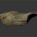 Natural Wooden Stone Decorative Piece With Rustic Texture Unique Shape And Hole
