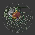 Aerial View Urban Planning With High Rise Buildings Residential Areas And Green Spaces