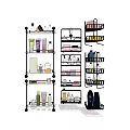 Practical Bathroom Accessories Including Wall Shelves and Storage Racks for Toiletries and Towels