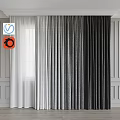 Modern Window Curtains In White Gray And Dark Gray For Home Decor