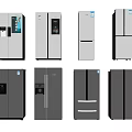 Refrigerators and Freezers with Various Styles Modern Designs and Different Colors for Home Use